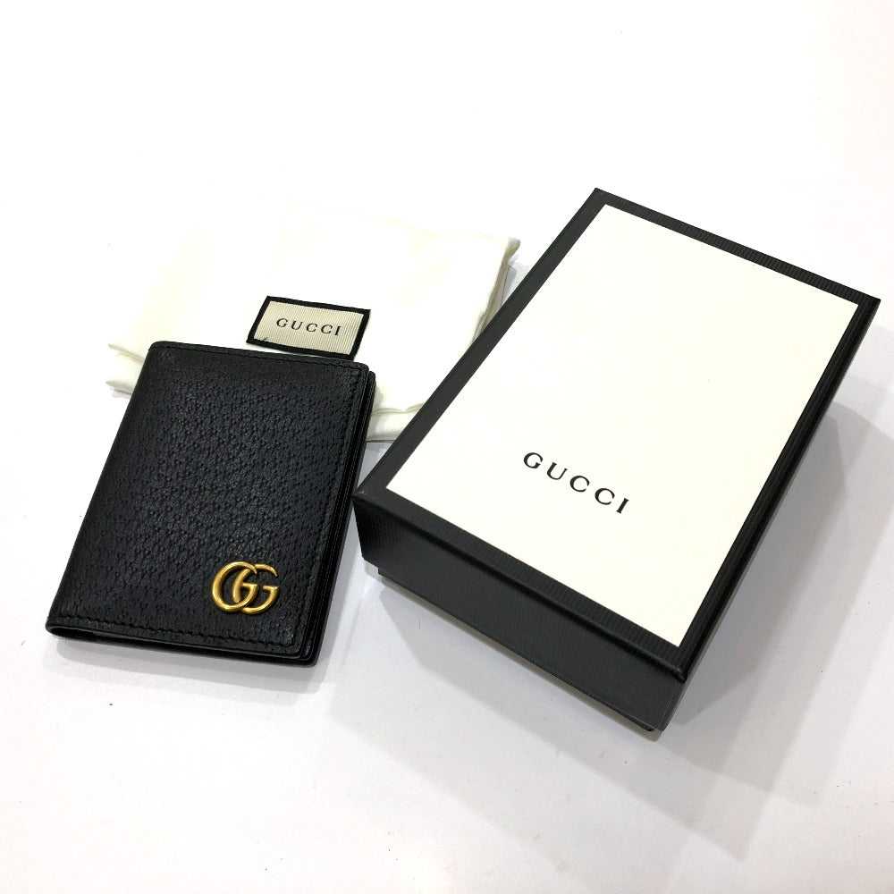 GUCCI Card Case 428737 leather black GG Marmont W… - image 11