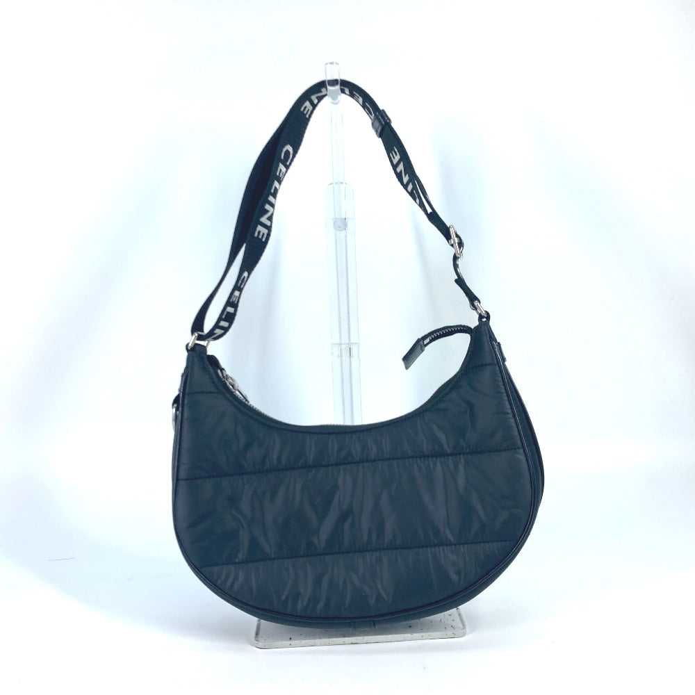 CELINE Shoulder Bag 196972 Nylon black logo ava m… - image 2