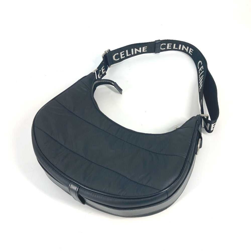 CELINE Shoulder Bag 196972 Nylon black logo ava m… - image 8