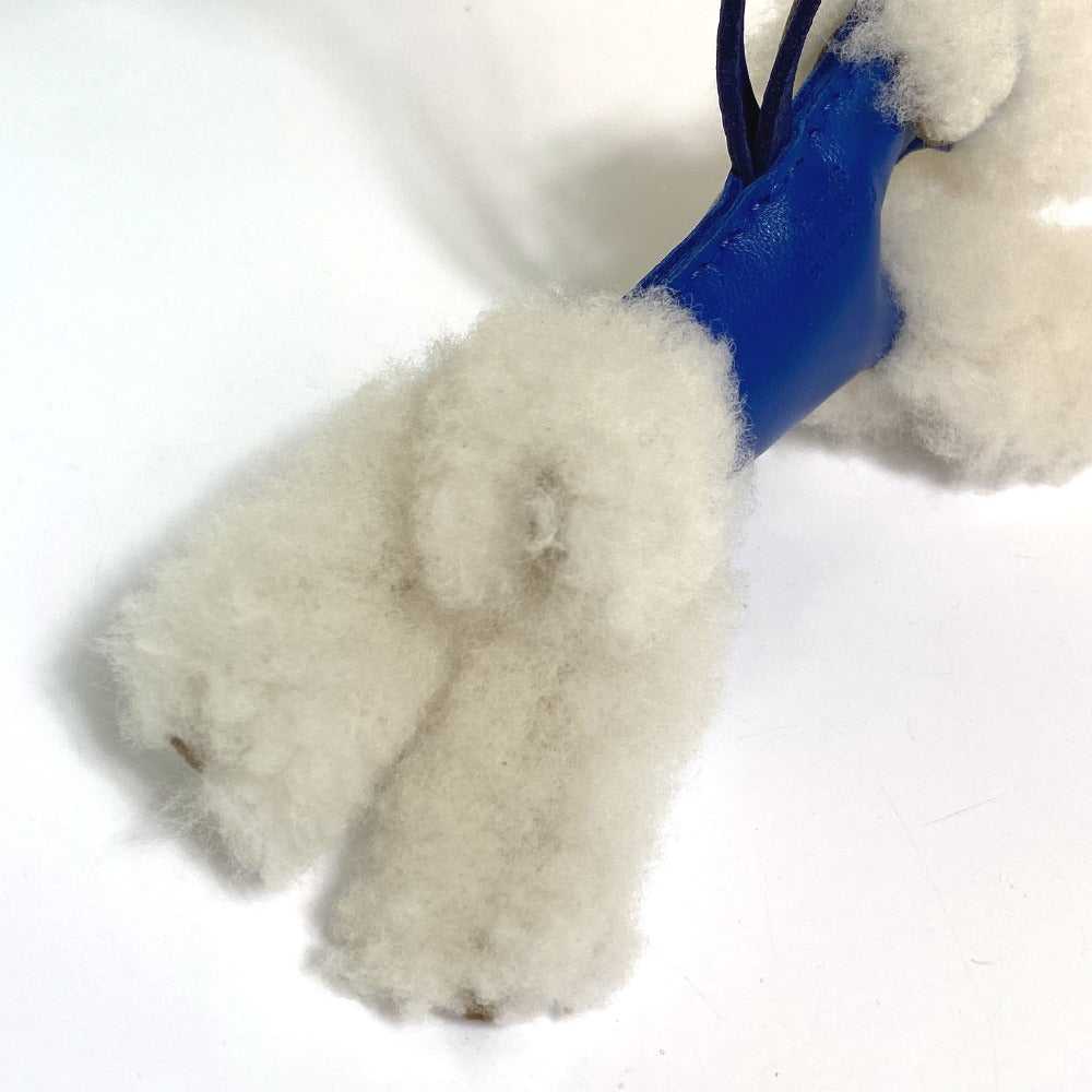 HERMES Bag charm Cotton / Mouton / Anion Blue Saf… - image 7