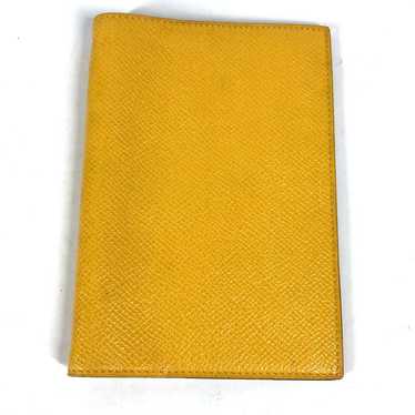 HERMES Notebook cover leather yellow Agenda PM Wo… - image 1