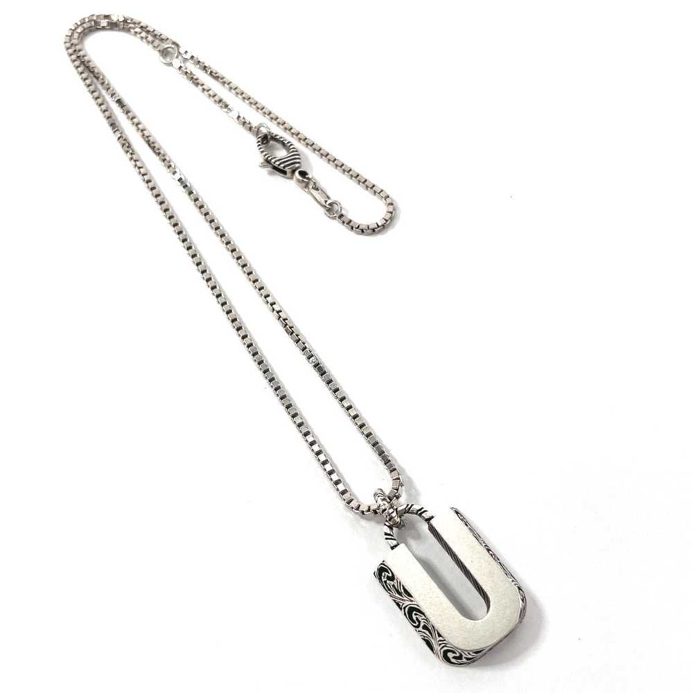 GUCCI Necklace Silver925 Silver Initial Necklace U - image 11