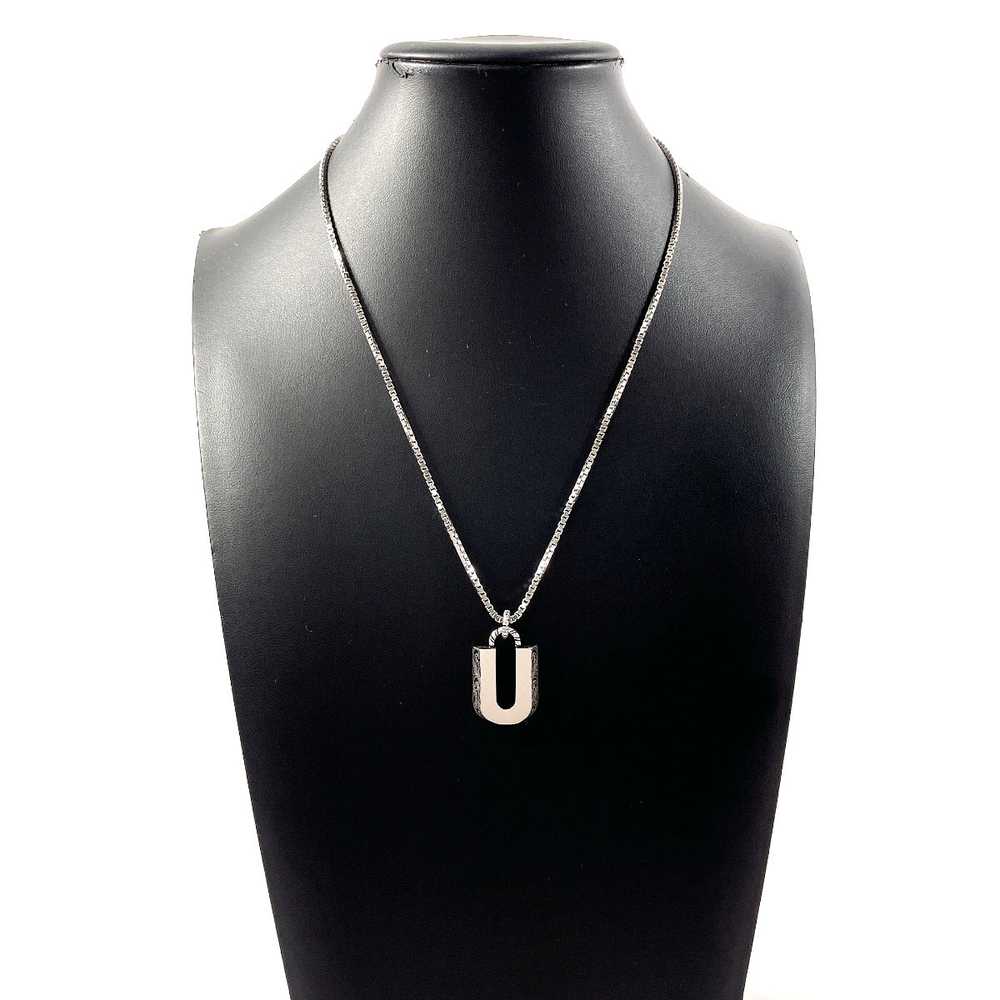 GUCCI Necklace Silver925 Silver Initial Necklace U - image 2