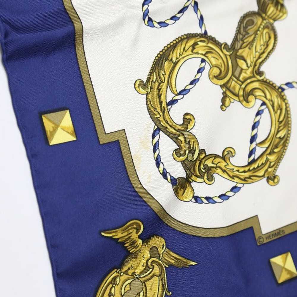 HERMES scarf silk blue Carre90 Key LE Cles Women … - image 4