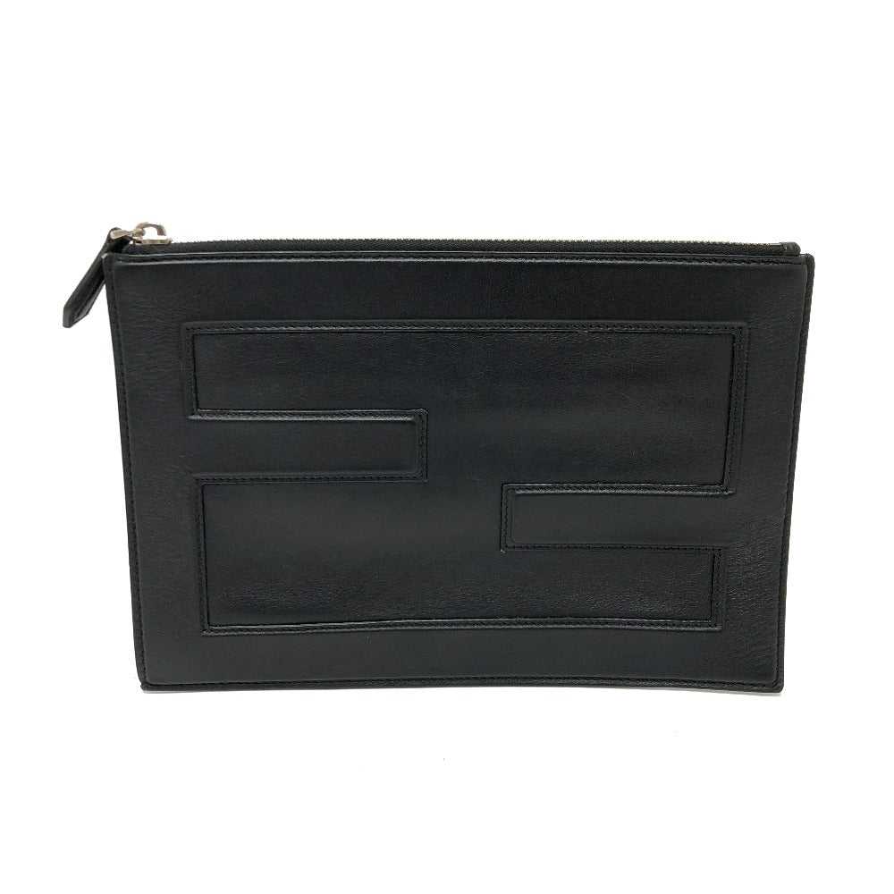 FENDI Clutch bag 7N0113 leather black logo Mini b… - image 1