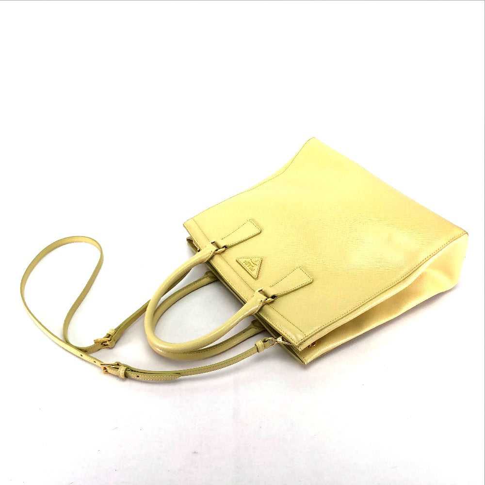 PRADA Handbag B2411M Safiano leather yellow Shoul… - image 3