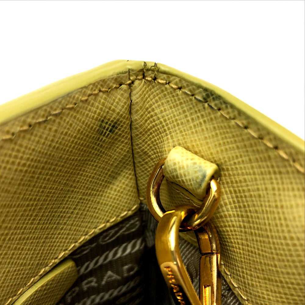 PRADA Handbag B2411M Safiano leather yellow Shoul… - image 8