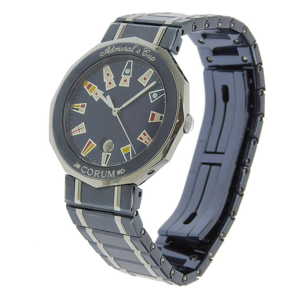 CORUM Watches Quartz 99.710.30 V050 Gun Metal Blu… - image 2