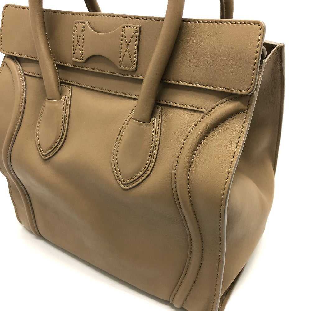 CELINE Handbag leather beige Luggage mini shopper… - image 9