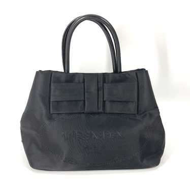 PRADA Tote Bag 1BG068 Nylon / leather black Trian… - image 1