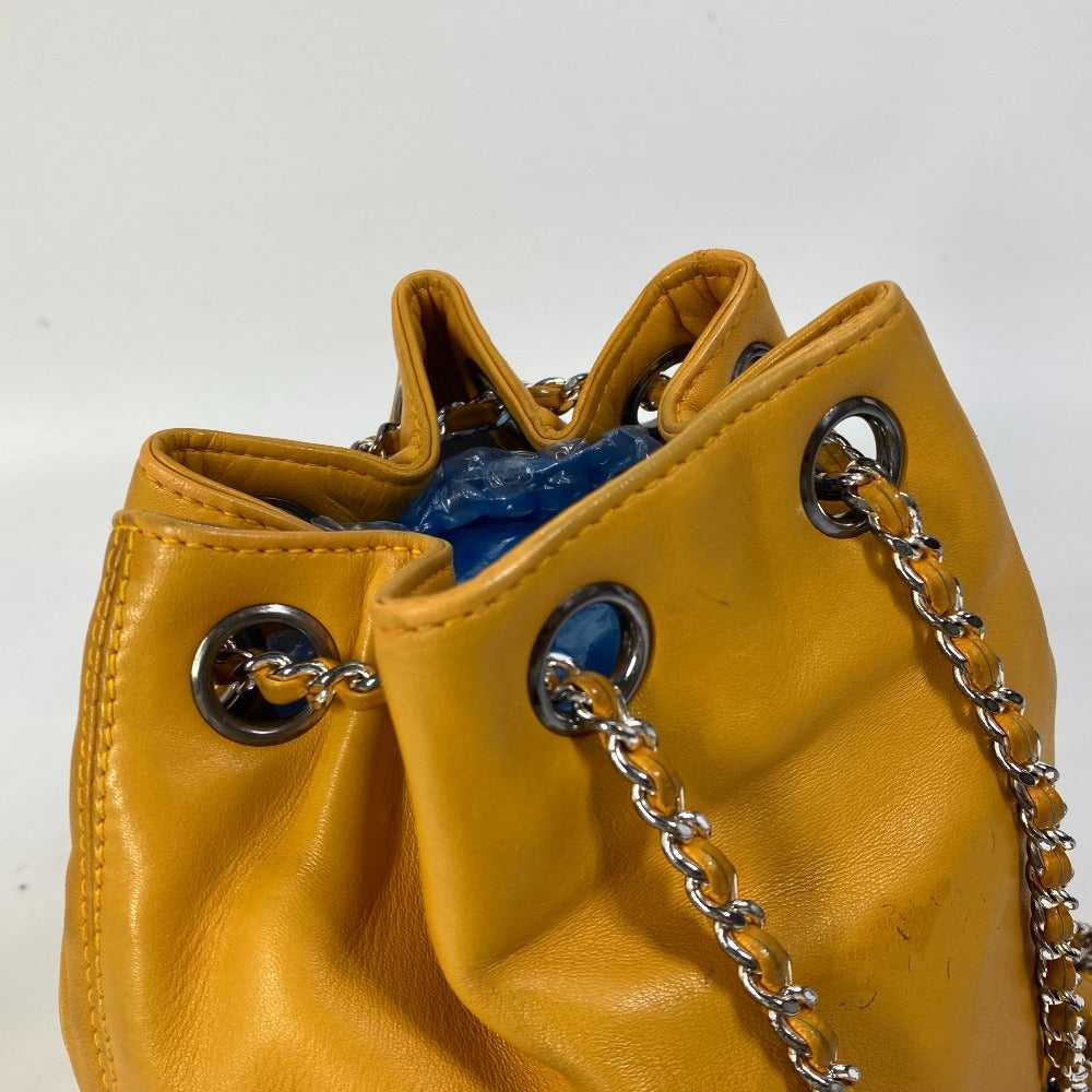 CHANEL Shoulder Bag lambskin Yellow type CC COCO … - image 12