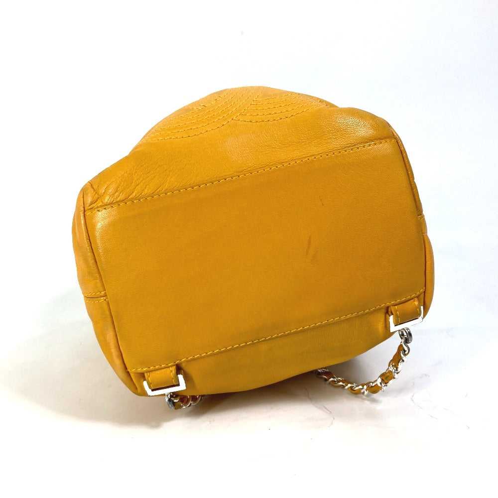 CHANEL Shoulder Bag lambskin Yellow type CC COCO … - image 6