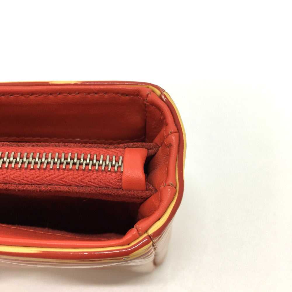 CHANEL Pouch Patent leather Orange CC COCO Mark b… - image 11