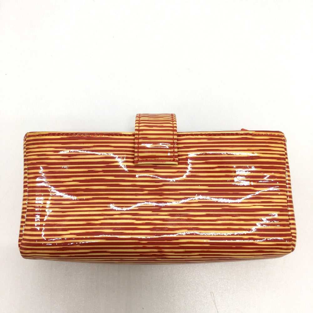 CHANEL Pouch Patent leather Orange CC COCO Mark b… - image 2