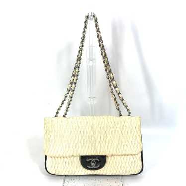 CHANEL Shoulder Bag Lambskin, Patent Leather whit… - image 1