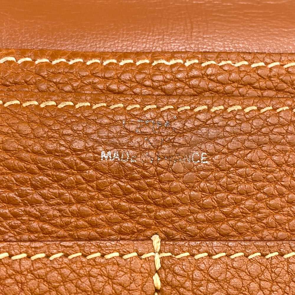 HERMES Long Wallet Purse Togo Brown Year 2005 gol… - image 11