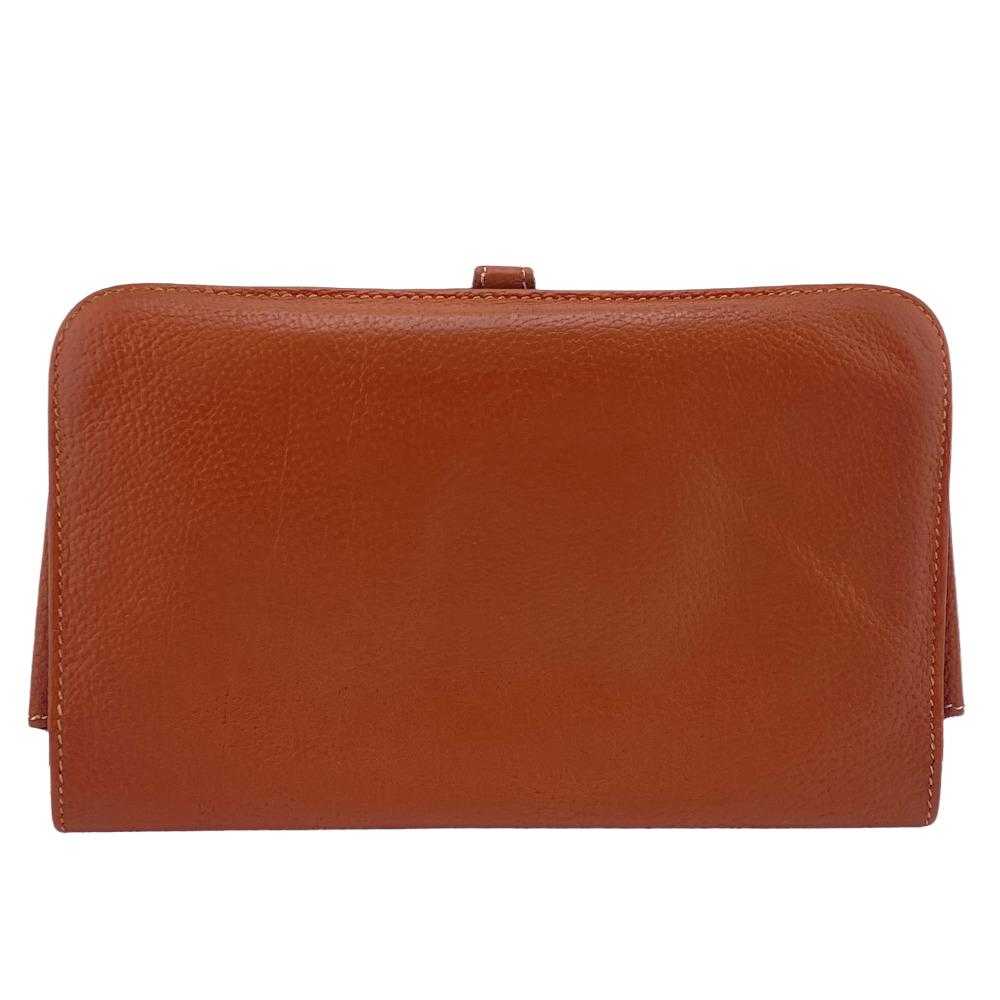 HERMES Long Wallet Purse Togo Brown Year 2005 gol… - image 2