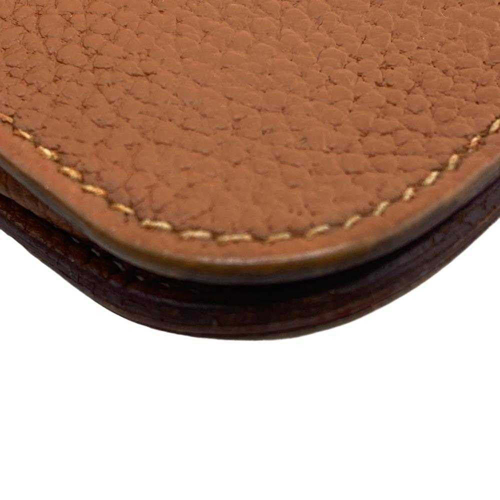 HERMES Long Wallet Purse Togo Brown Year 2005 gol… - image 4