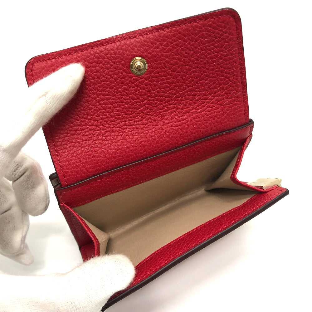 Chloe Folded wallet leather Red Chain compact wal… - image 9