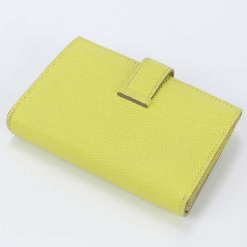 HERMES Bearn Card Case Card Case Epsom yellow uni… - image 2