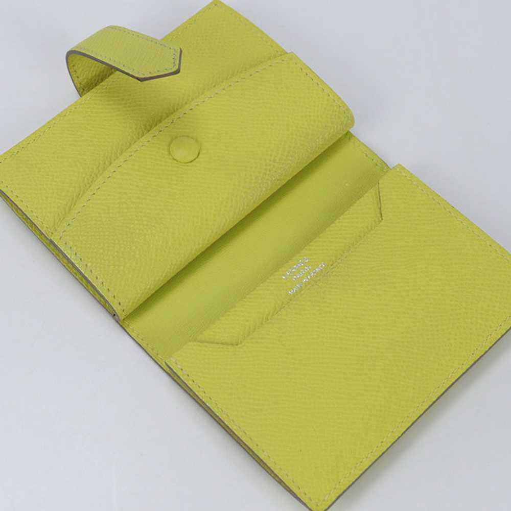 HERMES Bearn Card Case Card Case Epsom yellow uni… - image 3