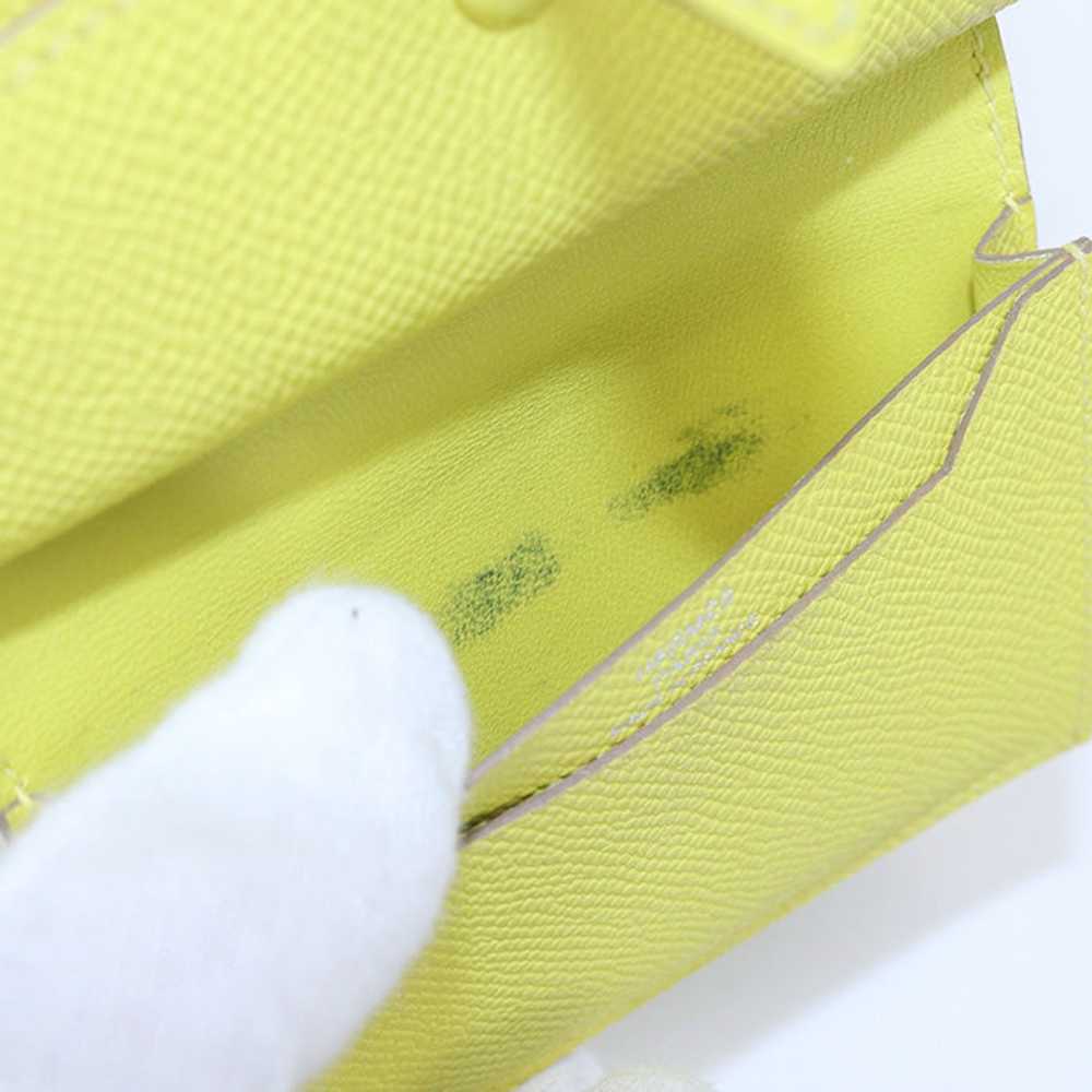 HERMES Bearn Card Case Card Case Epsom yellow uni… - image 4