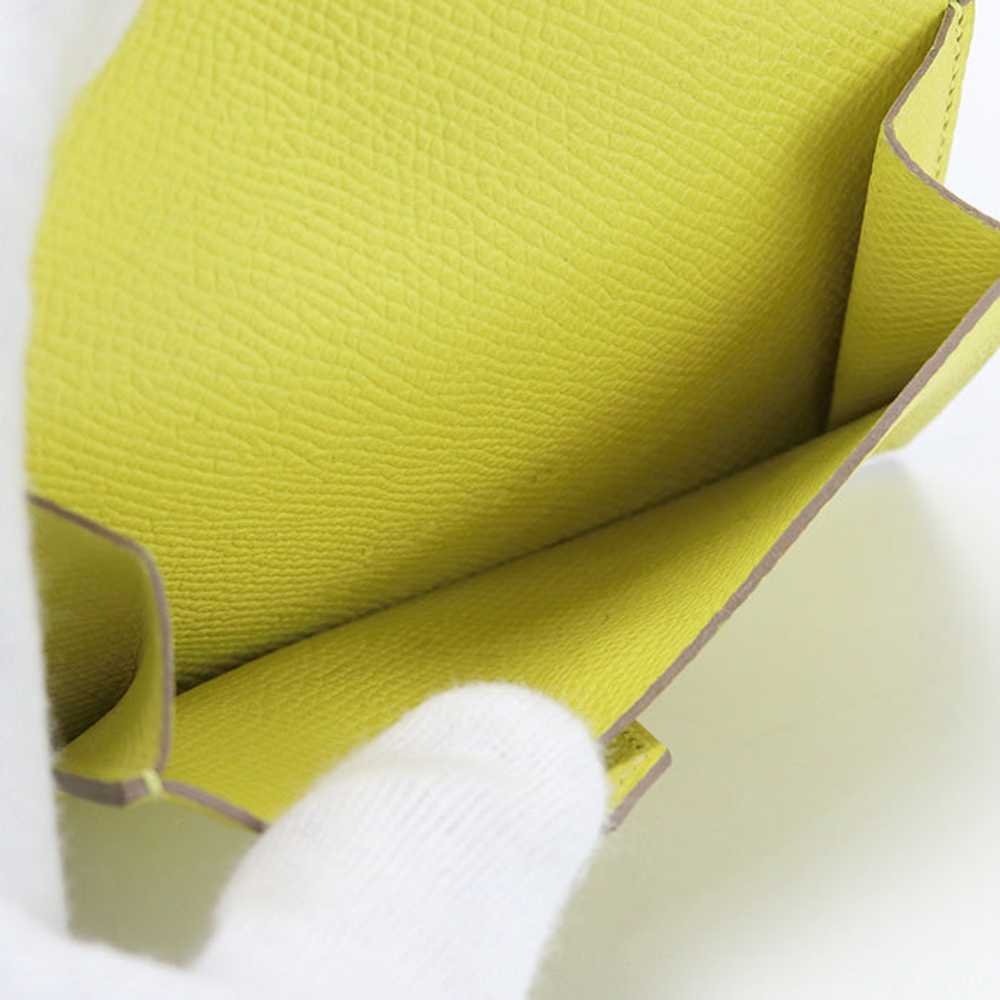 HERMES Bearn Card Case Card Case Epsom yellow uni… - image 5