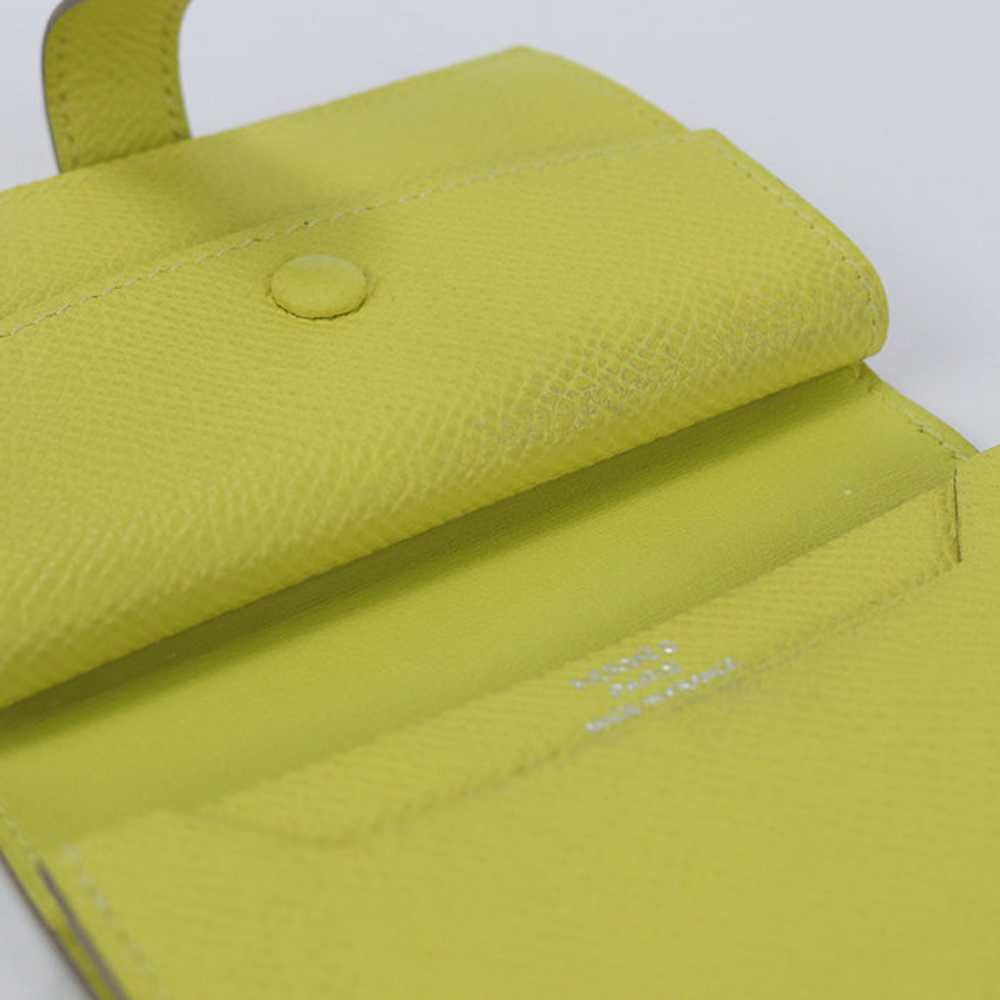 HERMES Bearn Card Case Card Case Epsom yellow uni… - image 6