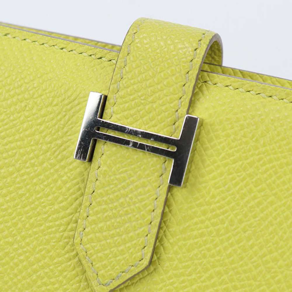 HERMES Bearn Card Case Card Case Epsom yellow uni… - image 7