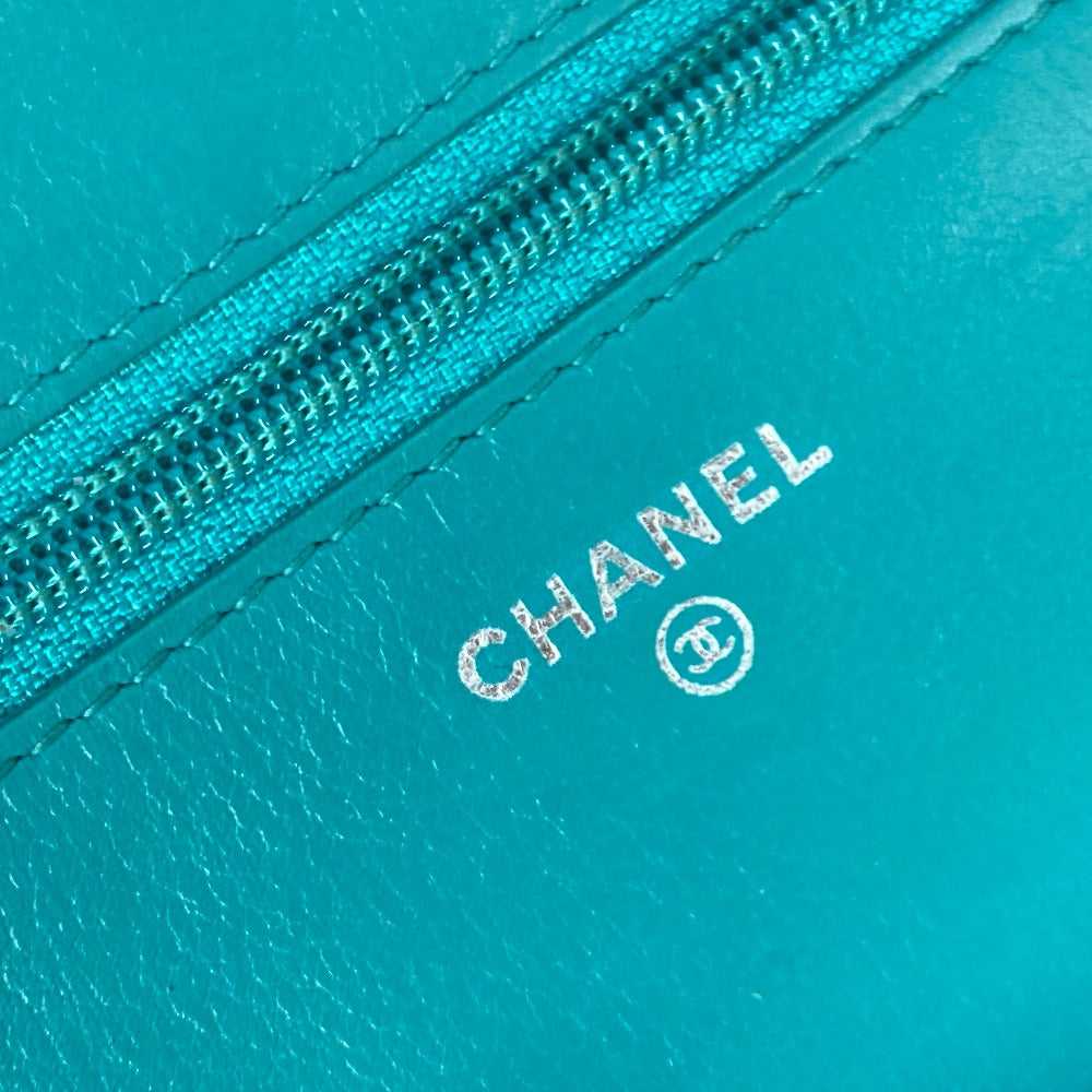 CHANEL Shoulder Bag leather green Crossbody long … - image 11