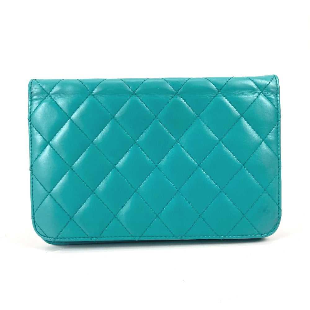 CHANEL Shoulder Bag leather green Crossbody long … - image 2