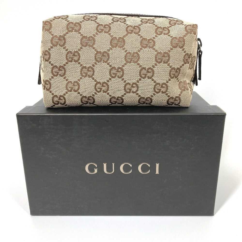 GUCCI Pouch 29595 GG canvas / leather Beige x dar… - image 12