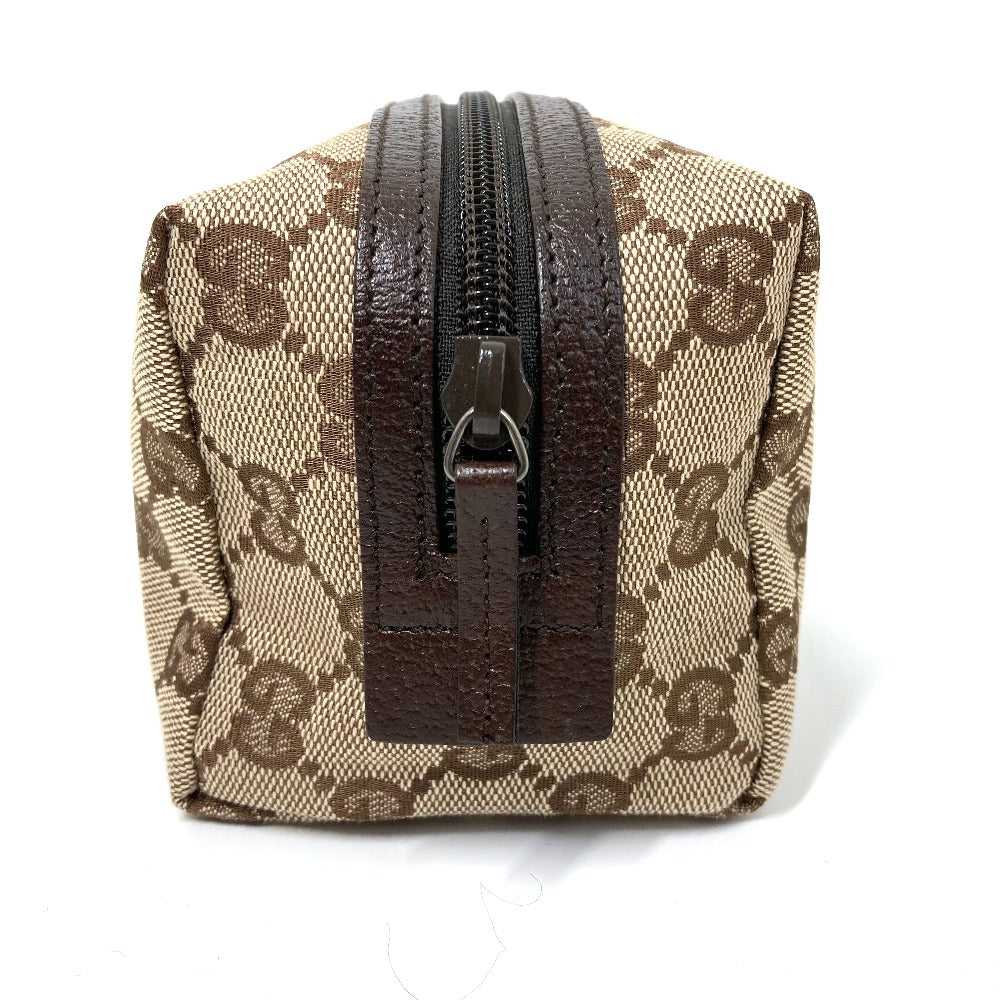 GUCCI Pouch 29595 GG canvas / leather Beige x dar… - image 3