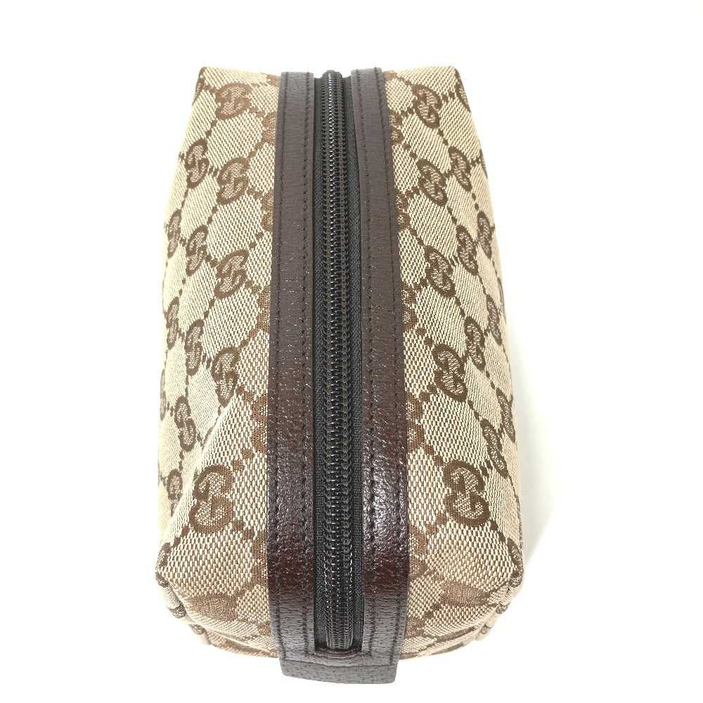 GUCCI Pouch 29595 GG canvas / leather Beige x dar… - image 5