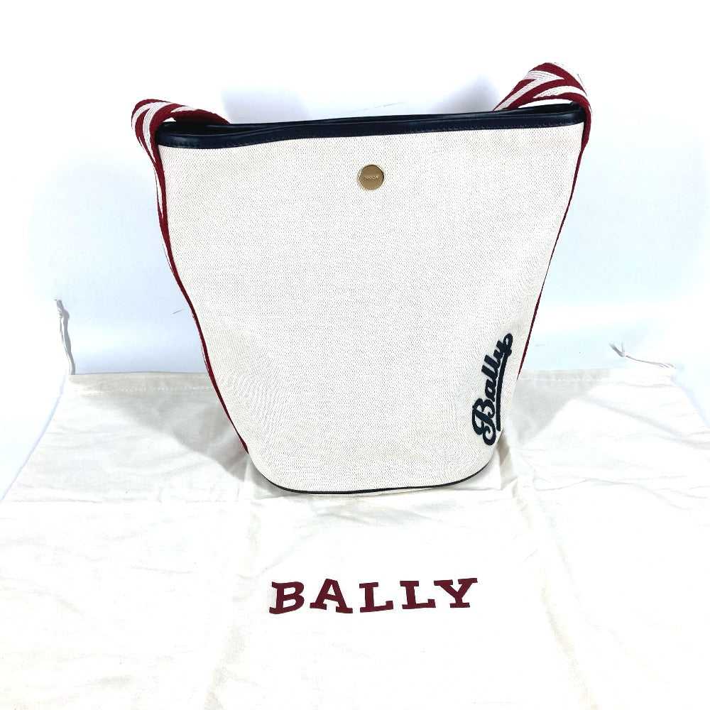 BALLY Shoulder Bag 6232568 canvas white Bucket BR… - image 10