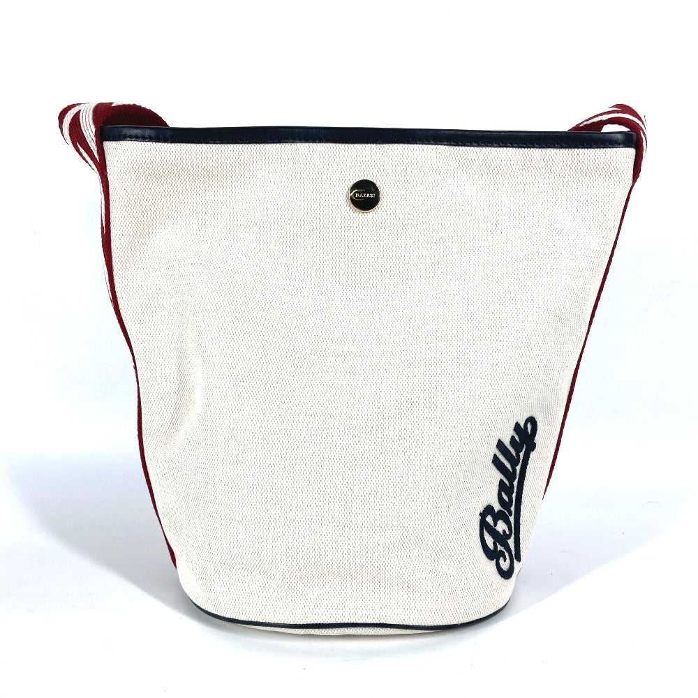 BALLY Shoulder Bag 6232568 canvas white Bucket BR… - image 1