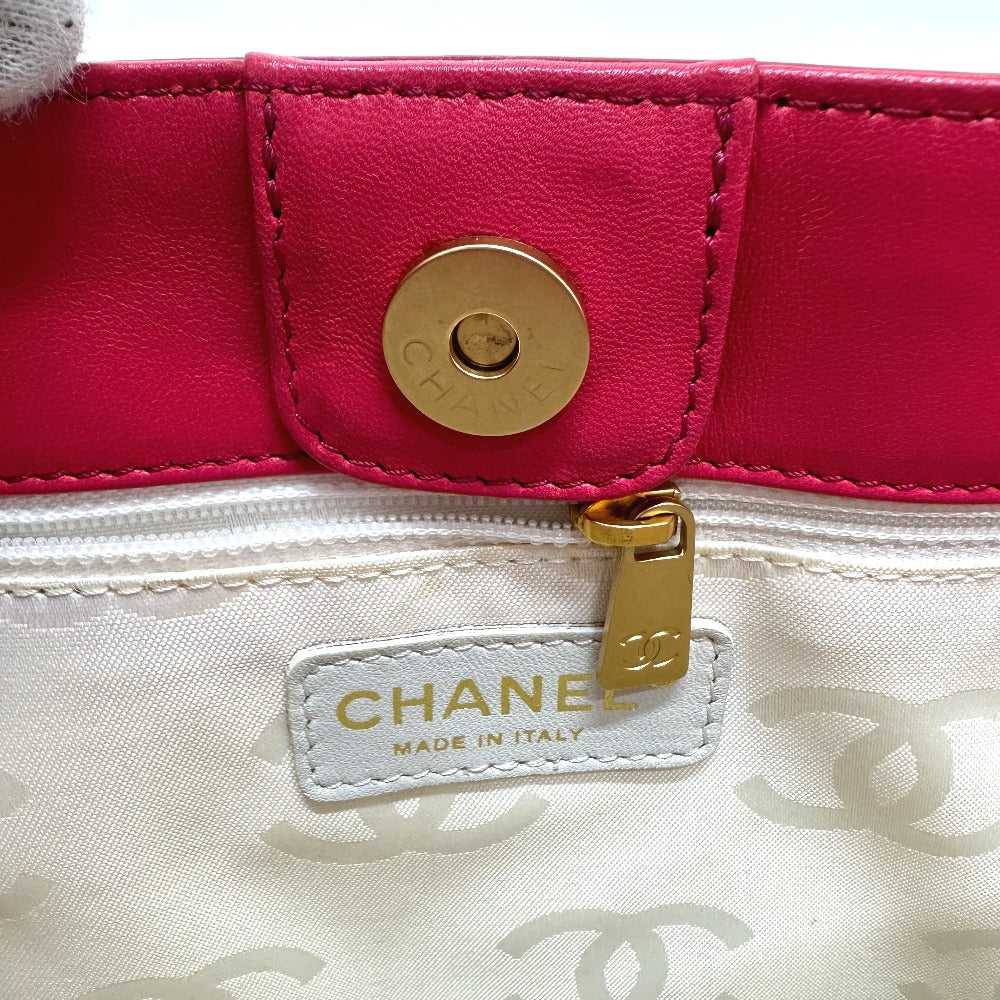 CHANEL Tote Bag enamel Red Triple COCO Mark logo … - image 11