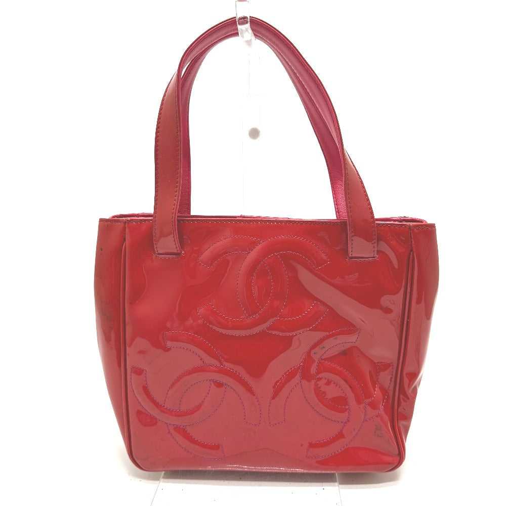 CHANEL Tote Bag enamel Red Triple COCO Mark logo … - image 1