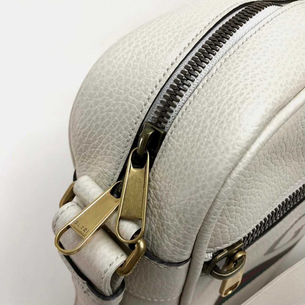 GUCCI Shoulder Bag 523589 leather white Logo prin… - image 6