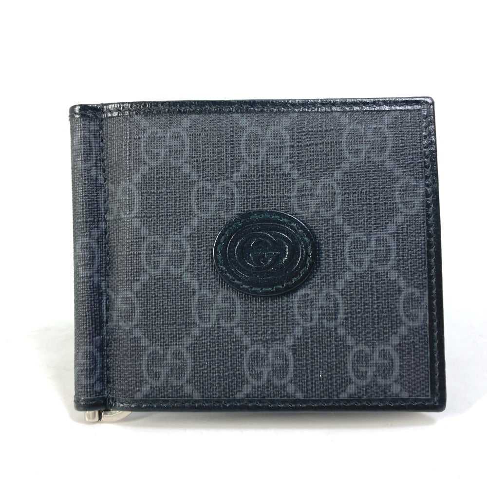 GUCCI Folded wallet 700686 GG Supreme Canvas blac… - image 1