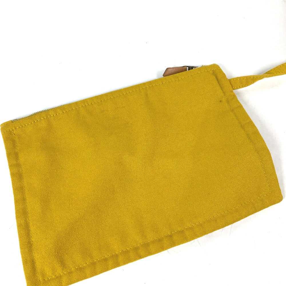 HERMES Tote Bag canvas yellow With porch Cannes M… - image 5