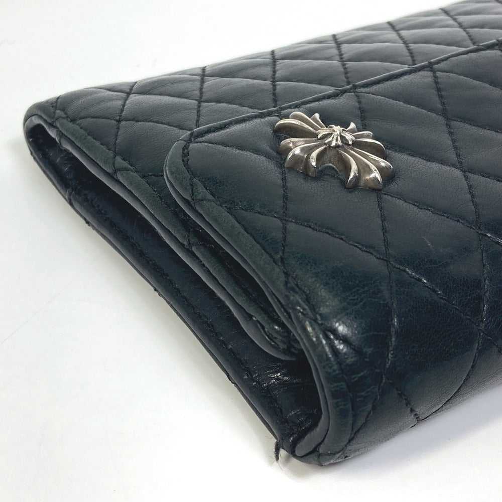 CHROME HEARTS Trifold wallet leather black WAVE4 … - image 12