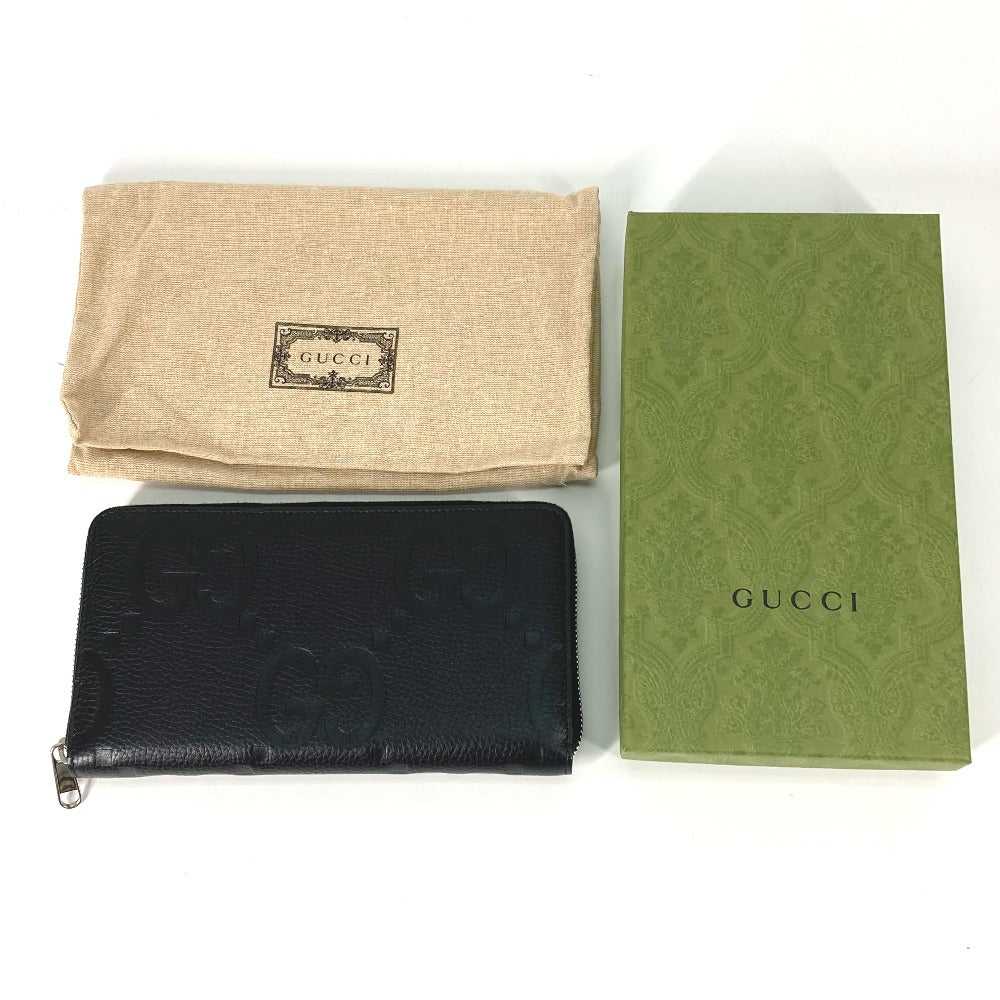 GUCCI Long Wallet Purse 739482 leather black Jumb… - image 12