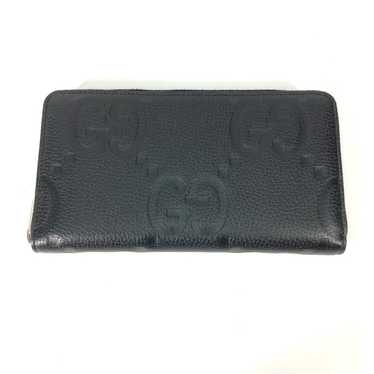 GUCCI Long Wallet Purse 739482 leather black Jumb… - image 1