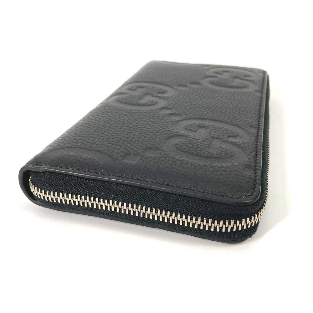 GUCCI Long Wallet Purse 739482 leather black Jumb… - image 3