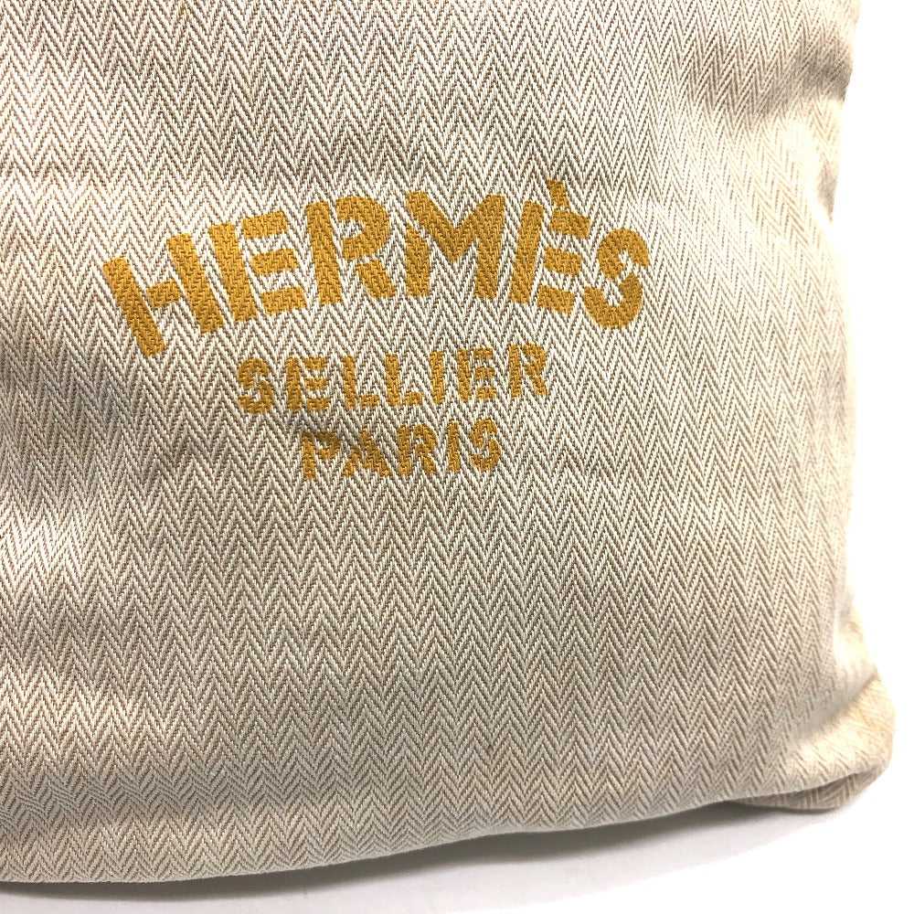 HERMES Shoulder Bag Towal chevron beige logo Alin… - image 8