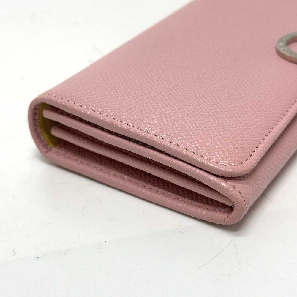 BVLGARI Long Wallet Purse 291419 leather pink Bul… - image 3