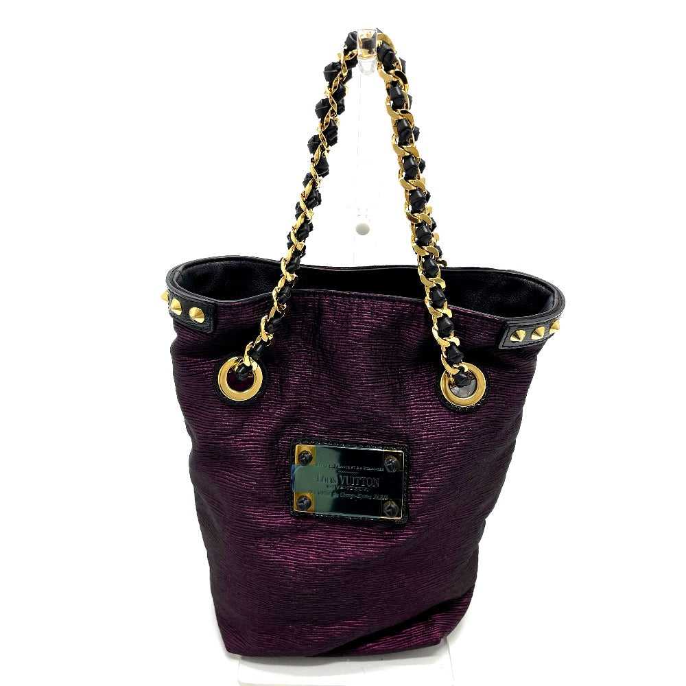 LOUIS VUITTON Tote Bag Canvas / leather Purple / … - image 1