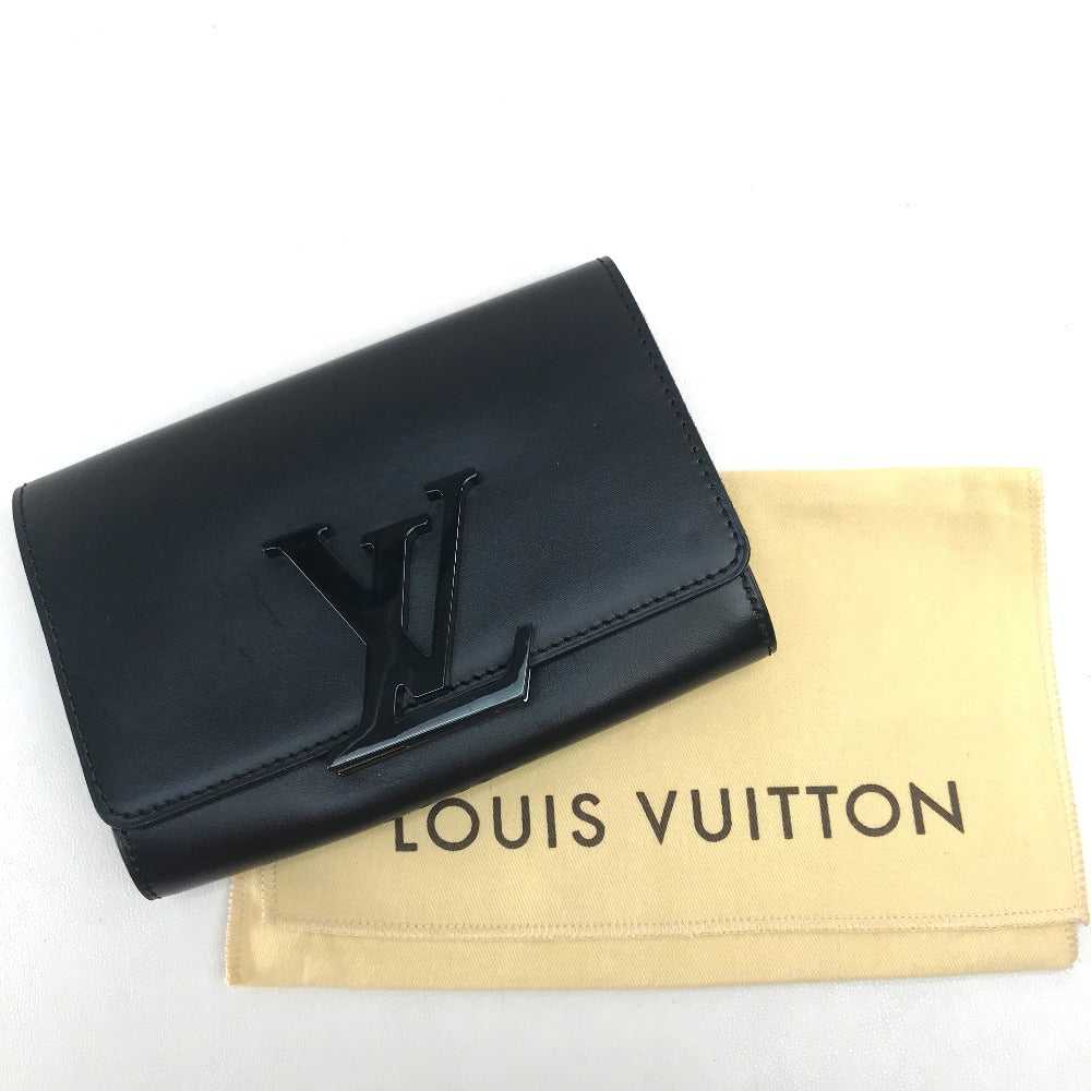 LOUIS VUITTON Clutch bag leather black LV logo Po… - image 12