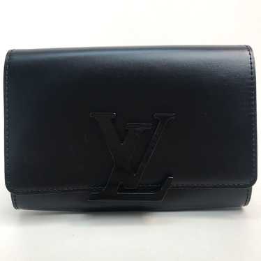 LOUIS VUITTON Clutch bag leather black LV logo Po… - image 1